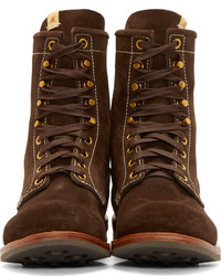 Мужские коричневые замшевые ботинки от VISVIM