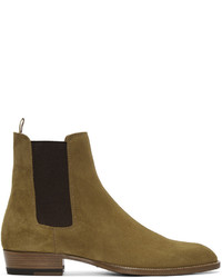 Мужские коричневые замшевые ботинки от Saint Laurent