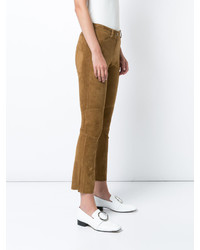 Женские коричневые замшевые брюки от Sylvie Schimmel