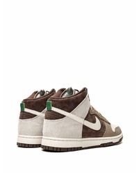 Мужские коричневые замшевые высокие кеды от Nike