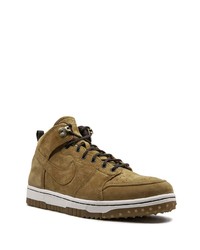 Мужские коричневые замшевые высокие кеды от Nike