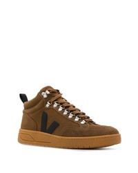 Мужские коричневые замшевые высокие кеды от Veja
