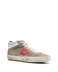 Мужские коричневые замшевые высокие кеды от Golden Goose