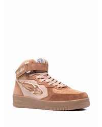 Мужские коричневые замшевые высокие кеды от Enterprise Japan