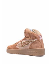 Мужские коричневые замшевые высокие кеды от Enterprise Japan