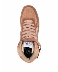 Мужские коричневые замшевые высокие кеды от Enterprise Japan