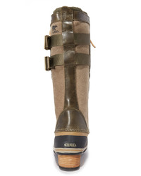 Женские коричневые замшевые зимние ботинки от Sorel