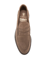 Мужские коричневые замшевые лоферы от Trickers