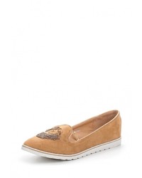 Женские коричневые замшевые лоферы от Catisa