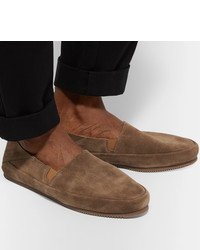 Мужские коричневые замшевые лоферы от Mulo