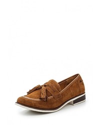 Женские коричневые замшевые лоферы от Der Spur