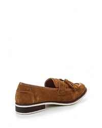 Женские коричневые замшевые лоферы от Der Spur