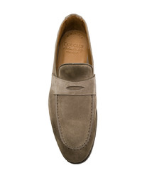 Мужские коричневые замшевые лоферы от Doucal's