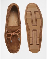 Мужские коричневые замшевые лоферы от Tommy Hilfiger