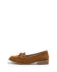 Женские коричневые замшевые лоферы от Topshop