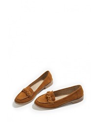 Женские коричневые замшевые лоферы от Topshop