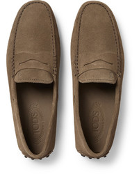 Мужские коричневые замшевые мокасины от Tod's