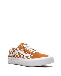 Мужские коричневые замшевые низкие кеды в клетку от Vans