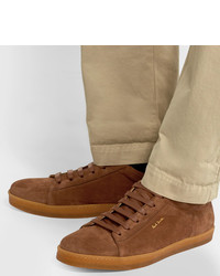 Мужские коричневые замшевые низкие кеды от Paul Smith