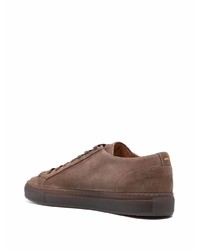 Мужские коричневые замшевые низкие кеды от Doucal's