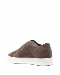 Мужские коричневые замшевые низкие кеды от Doucal's