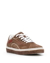 Мужские коричневые замшевые низкие кеды от Etro