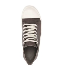 Мужские коричневые замшевые низкие кеды от Rick Owens