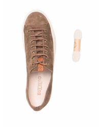 Мужские коричневые замшевые низкие кеды от Buttero