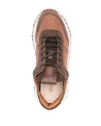 Мужские коричневые замшевые низкие кеды от Buttero