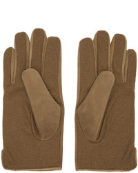 Мужские коричневые замшевые перчатки от A.P.C.