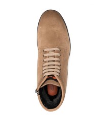 Мужские коричневые замшевые повседневные ботинки от Santoni