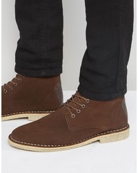 Мужские коричневые замшевые повседневные ботинки от Asos