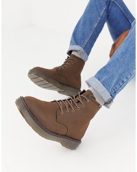 Мужские коричневые замшевые повседневные ботинки от Bershka