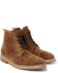 Мужские коричневые замшевые повседневные ботинки от Thom Browne