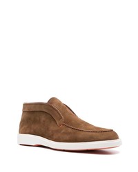 Мужские коричневые замшевые повседневные ботинки от Santoni