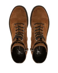 Мужские коричневые замшевые повседневные ботинки от Giuseppe Zanotti