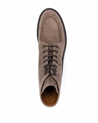 Мужские коричневые замшевые повседневные ботинки от Brunello Cucinelli