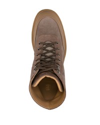 Мужские коричневые замшевые повседневные ботинки от Brunello Cucinelli