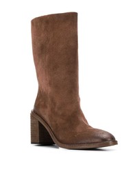 Коричневые замшевые полусапоги от Marsèll