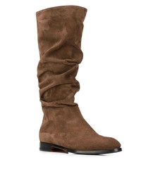 Коричневые замшевые полусапоги от Santoni