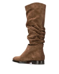 Коричневые замшевые полусапоги от Santoni