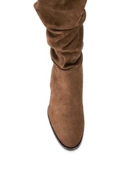 Коричневые замшевые полусапоги от Santoni