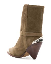 Коричневые замшевые полусапоги от Isabel Marant