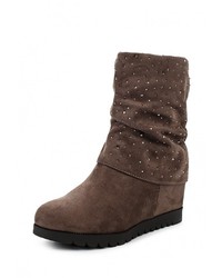 Коричневые замшевые полусапоги от Mellisa