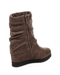 Коричневые замшевые полусапоги от Mellisa