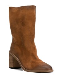 Коричневые замшевые полусапоги от Marsèll