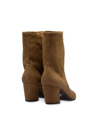 Коричневые замшевые полусапоги от Prada