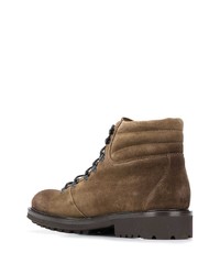 Мужские коричневые замшевые рабочие ботинки от Doucal's