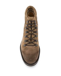 Мужские коричневые замшевые рабочие ботинки от Doucal's