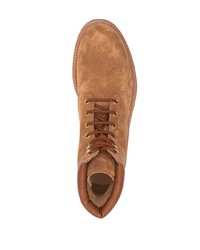 Мужские коричневые замшевые рабочие ботинки от Brunello Cucinelli